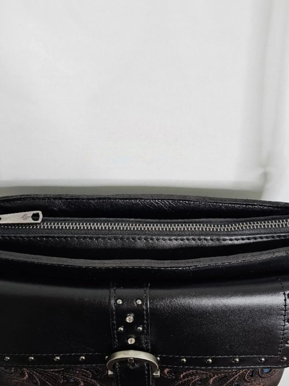 NWT PATRICIA NASH Maisie Crossbody BLACK LUX RANCH Montana Leather Collection - Picture 8 of 13